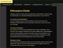 Tablet Screenshot of kilimanjaroclimbs.com
